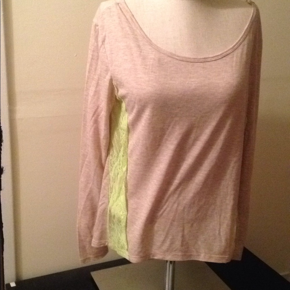 American Eagle 🦅 Long Sleeve Lime Green Sheer T